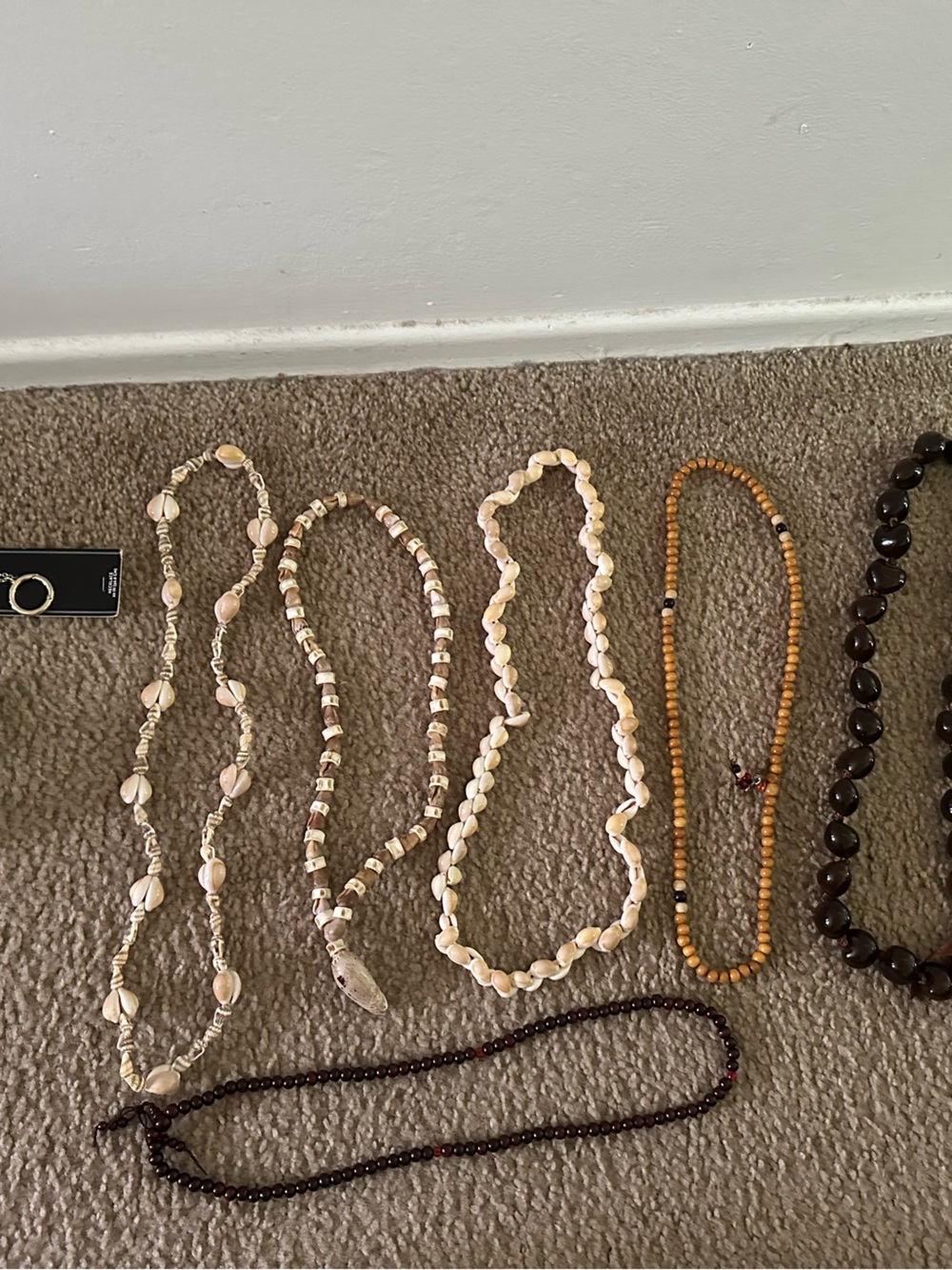 Assorted Natural Shell and Bead Necklaces - White, Cream, Brown